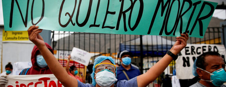 Personal sanitario de Lima protesta en este Día Mundial de la Salud