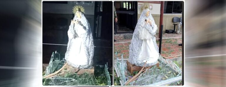 Virgen ubicada a pocos metros de la bomba en Cúcuta quedó intacta