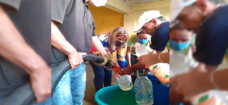 Precandidata Teresa Alemán llevó agua a comunidades de Las Cocuizas