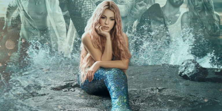 Shakira se transforma en una sirena rescatada por Manuel Turizo