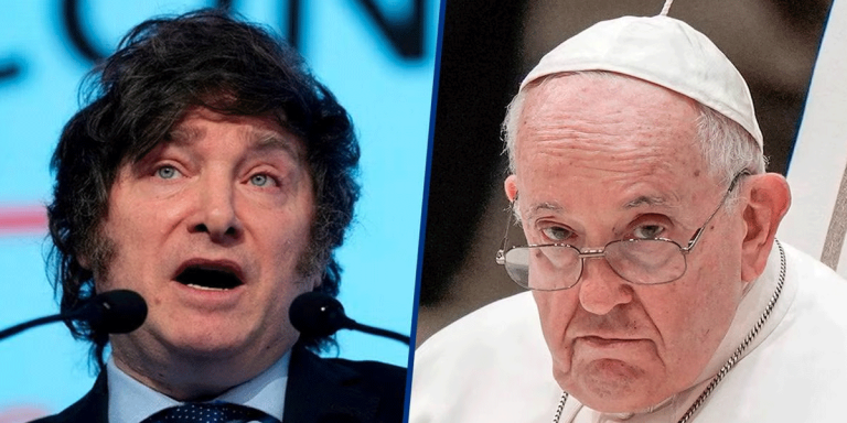 Iglesia argentina contesta “insultos” de candidato Milei al Papa