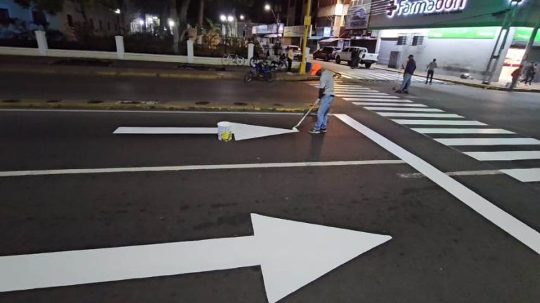 Alcaldía de Maturín demarca la avenida Bolívar con Rojas