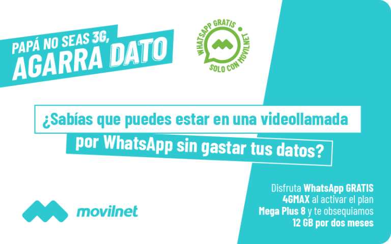 Movilnet lanza promoción «Papá, agarra dato» con WhatsApp Gratis por 6 meses