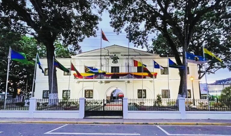 ¿Cuál bandera falta en el Palacio de Gobierno del estado Monagas?